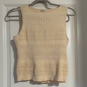 Worthington Textured Sleeveless Tan Top